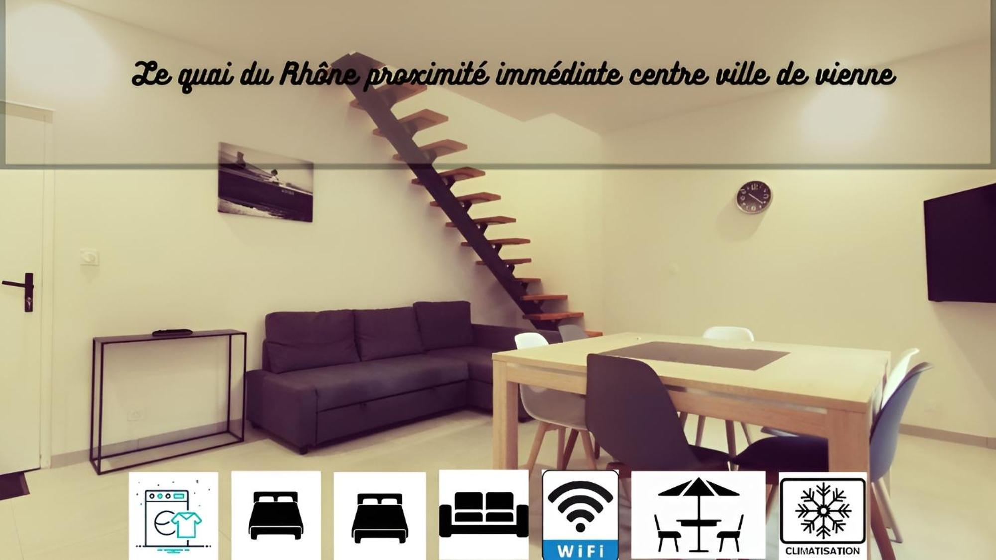 Ferienwohnung Le Quai Du Rhone Sainte-Colombe  Exterior foto